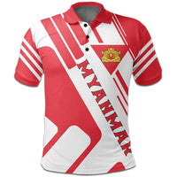 Myanmar Polo Shirt Coat Of Arms Rockie RLT7 - Wonder Print Shop