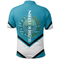 Uzbekistan Coat Of Arms Polo Lucian Style RLT12 - Wonder Print Shop