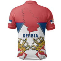 Serbia Polo Shirt, Serbia White Eagle RLT7 - Wonder Print Shop