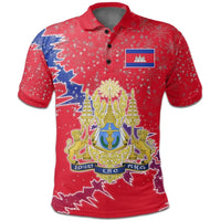 Cambodia Polo Shirt Christmas Coat Of Arms X Style RLT7 - Wonder Print Shop