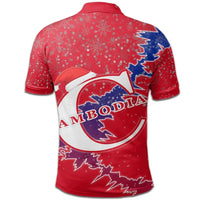 Cambodia Polo Shirt Christmas Coat Of Arms X Style RLT7 - Wonder Print Shop