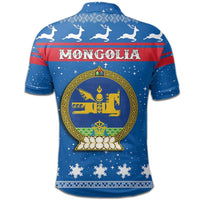 Christmas Mongolia Polo Shirt Coat Of Arms RLT13 - Wonder Print Shop