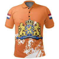 Netherland Polo Shirt Coat Of Arms Spaint Style RLT7 - Wonder Print Shop