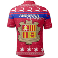 Christmas Andorra Polo Shirt Coat Of Arms RLT8 - Wonder Print Shop