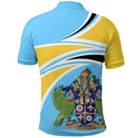 Saint Lucia Polo Shirt N Flag RLT6 - Wonder Print Shop