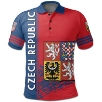 Czech Republic Coat Ofrms Polo Shirt Quarter Style RLT13 - Wonder Print Shop