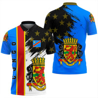 Congo Polo Shirt Coat Of Arms Flag Style RLT13 - Wonder Print Shop