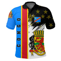 Congo Polo Shirt Coat Of Arms Flag Style RLT13 - Wonder Print Shop