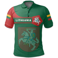 Lithuania Polo Shirt Coat Of Arms Simple Style8 RLT6 - Wonder Print Shop