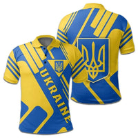 Ukraine Polo Shirt Coat Of Arms Rockie RLT7 - Wonder Print Shop