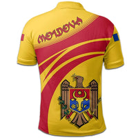 Moldova Polo Shirt Coat Of Arms Cricket StyleW RLT13 - Wonder Print Shop