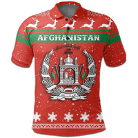 Christmas Afghanistan Polo Shirt Coat Of Arms RLT8 - Wonder Print Shop
