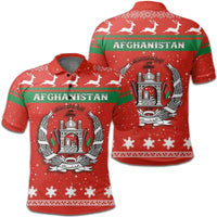 Christmas Afghanistan Polo Shirt Coat Of Arms RLT8 - Wonder Print Shop