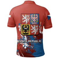 Czech Republic Coat Ofrms Polo Shirt Spaint Style RLT13 - Wonder Print Shop
