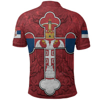 Serbia Polo Shirt, Serbian Cross Golf Shirt Eagle RLT7 - Wonder Print Shop