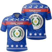 Christmas Paraguay Polo Shirt Coat Of Arms RLT7 - Wonder Print Shop