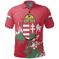 Hungary Polo Shirt Coat Of Arms Spaint Style RLT8 - Wonder Print Shop