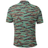 Army Guyana Tiger Stripe Camouflage Seamless Polo Shirt RLT8 - Wonder Print Shop