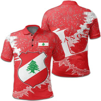 Lebanon Polo Shirt Christmas Coat Of Arms X Style8 RLT6 - Wonder Print Shop