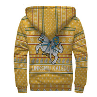 Lithuania Christmas Sherpa Hoodie - Yellow RLT6 - Wonder Print Shop