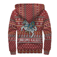 Lithuania Christmas Sherpa Hoodie - Red RLT6 - Wonder Print Shop