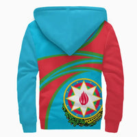 Azerbaijan (Blue) N Flag Sherpa Hoodie RLT8 - Wonder Print Shop