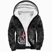 (Custom) Wonder Print Shop Sherpa Hoodie - Denmark Odin and Drakkar RLT13 - Wonder Print Shop