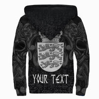 (Custom) Wonder Print Shop Sherpa Hoodie - Denmark Odin and Drakkar RLT13 - Wonder Print Shop