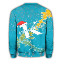 Kazakhstan Christmas Coat Of Arms Sweatshirt X Style RLT8 - Wonder Print Shop