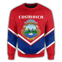 Costa Rica Coat Of Arms Sweatshirt Lucian Style RLT13 - Wonder Print Shop