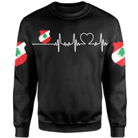 Lebanon Sweatshirt Heartbeat Women's/Men's RLT6 - Wonder Print Shop