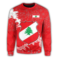 Lebanon Christmas Coat Of Arms Sweatshirt X Style8 RLT6 - Wonder Print Shop