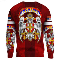 Serbia Sweatshirt Best Serbian Eagle Tattoo Knitted Long Sleeved Sweater RLT7 - Wonder Print Shop