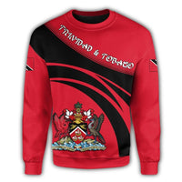 Trinidad and Tobago Coat Of Arms Sweatshirt Cricket Style RLT6 - Wonder Print Shop