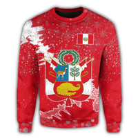 Peru Christmas Coat Of Arms Sweatshirt X Style RLT7 - Wonder Print Shop