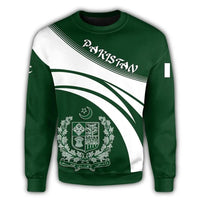 Pakistan Coat Of Arms Sweatshirt Cricket Style RLT13 - Wonder Print Shop
