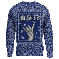 Sweatshirt Blue Bandana RLT8 - Wonder Print Shop