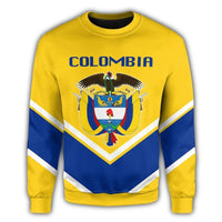 Colombia Coat Of Arms Sweatshirt Lucian Style RLT7 - Wonder Print Shop