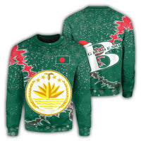 Bangladesh Christmas Coat Of Arms Sweatshirt X Style RLT6 - Wonder Print Shop
