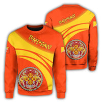 Bhutan Coat Of Arms Sweatshirt Cricket Style RLT6 - Wonder Print Shop