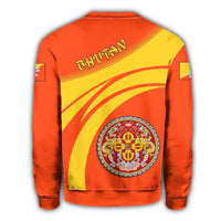 Bhutan Coat Of Arms Sweatshirt Cricket Style RLT6 - Wonder Print Shop