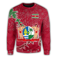 Suriname Christmas Coat Of Arms Sweatshirt X Style RLT7 - Wonder Print Shop