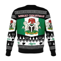 Nigeria Christmas Sweatshirt, Black RLT8 - Wonder Print Shop