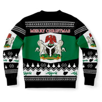 Nigeria Christmas Sweatshirt, Black RLT8 - Wonder Print Shop