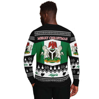 Nigeria Christmas Sweatshirt, Black RLT8 - Wonder Print Shop