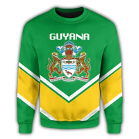 Guyana Coat of Arms Sweatshirt Lucian Style RLT8 - Wonder Print Shop