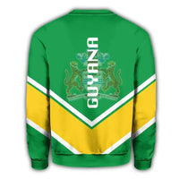 Guyana Coat of Arms Sweatshirt Lucian Style RLT8 - Wonder Print Shop