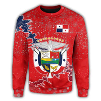 Panama Christmas Coat Of Arms Sweatshirt X Style RLT13 - Wonder Print Shop