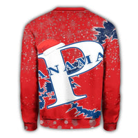 Panama Christmas Coat Of Arms Sweatshirt X Style RLT13 - Wonder Print Shop