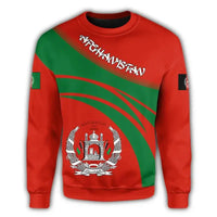 Afghanistan Coat Of Arms Sweatshirt Cricket Style RLT8 - Wonder Print Shop